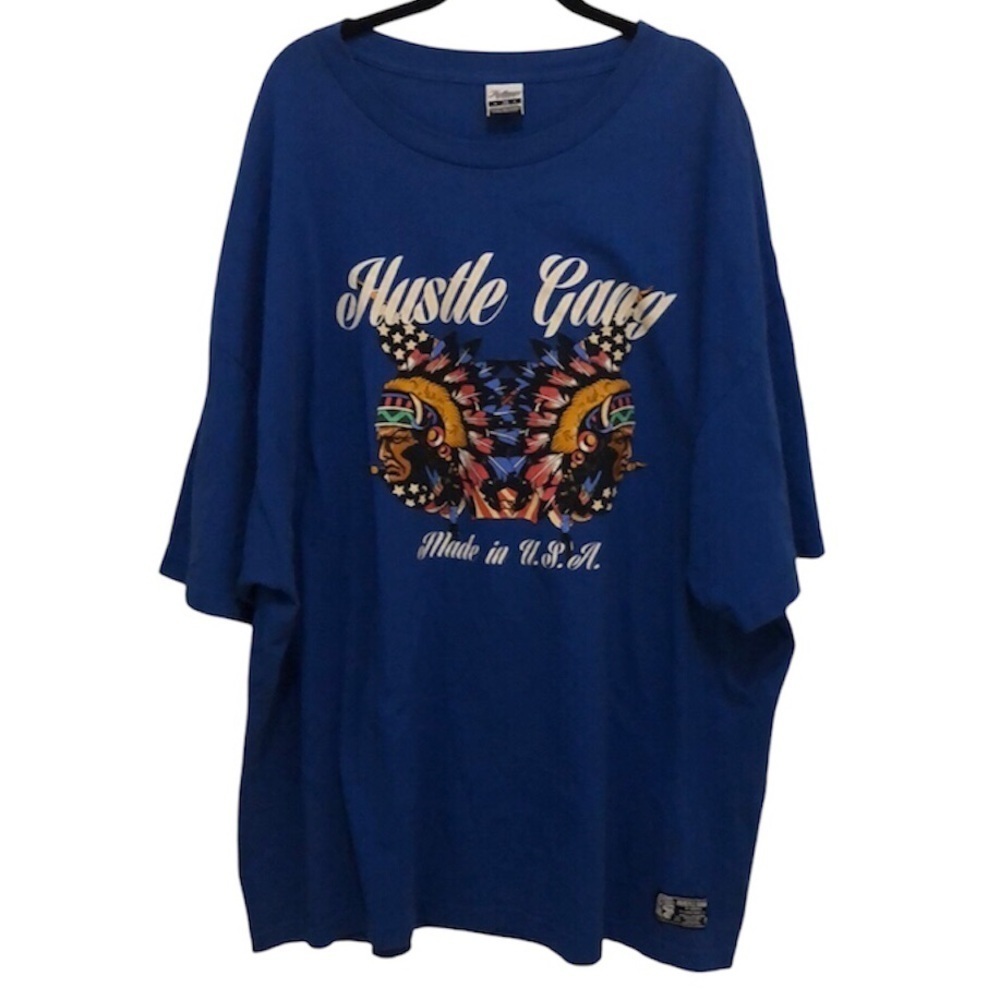Hustle Gang Native American Indian 
Made in USA T-shirt Size 3XL